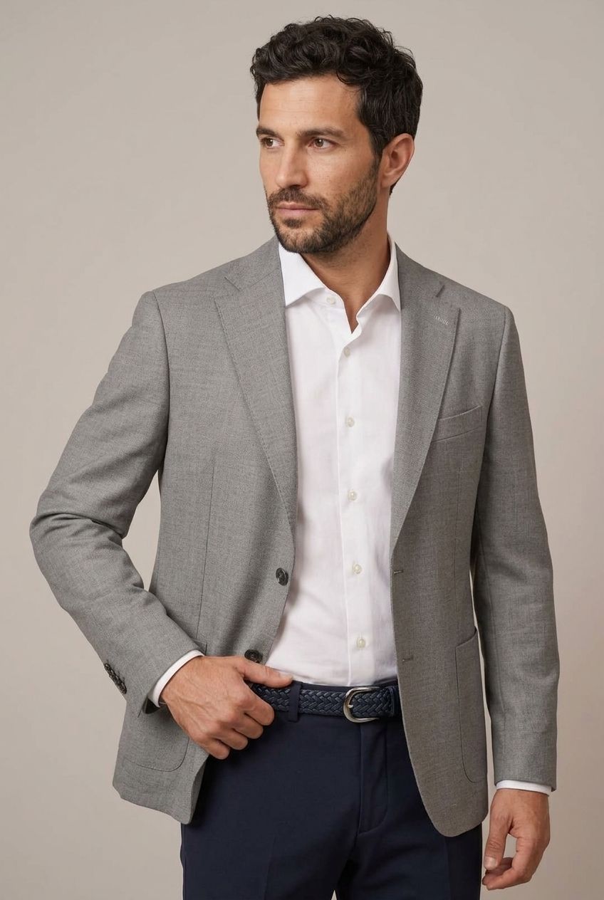 Gri Kareli Blazer, görsel 14